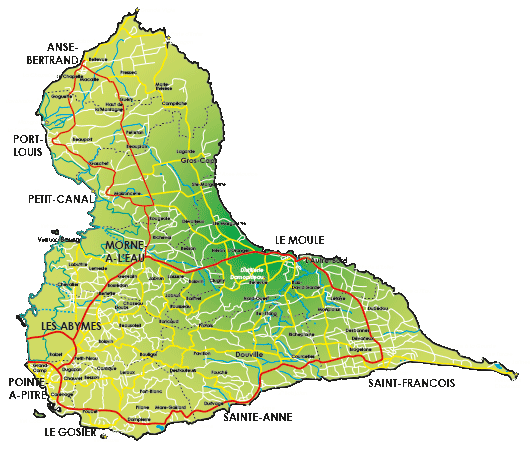 Carte de Grante-Terre Guadeloupe