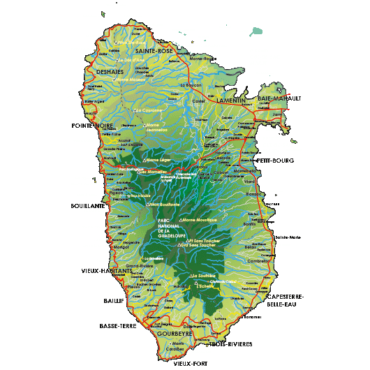 Carte de la Basse-Terre