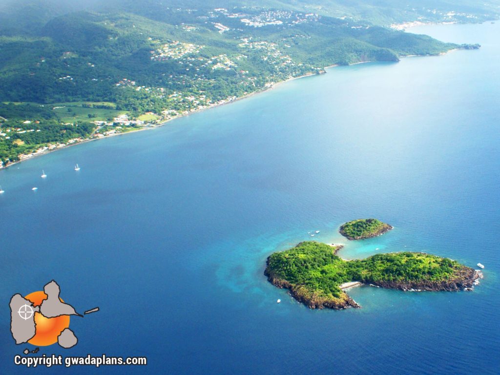 Les Ilets Pigeon face à Bouillante