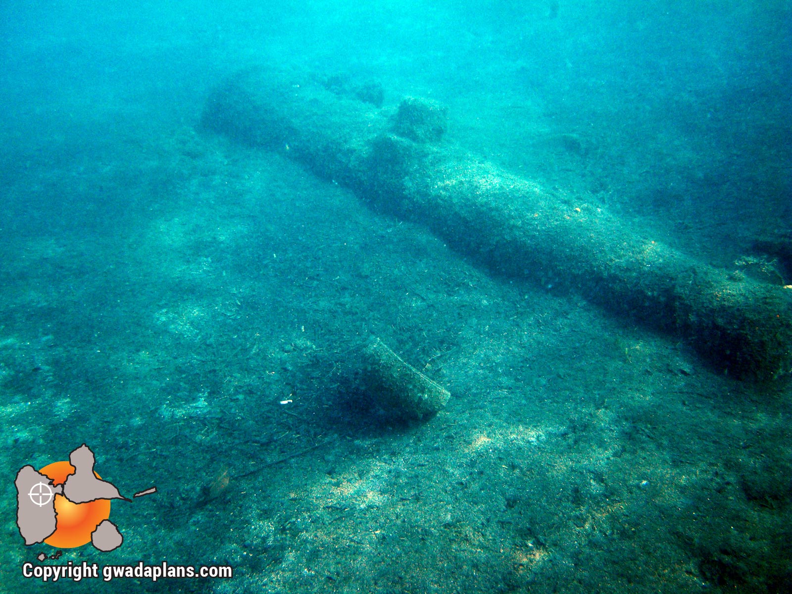 Epaves Anse à la Barque : deuxième canon