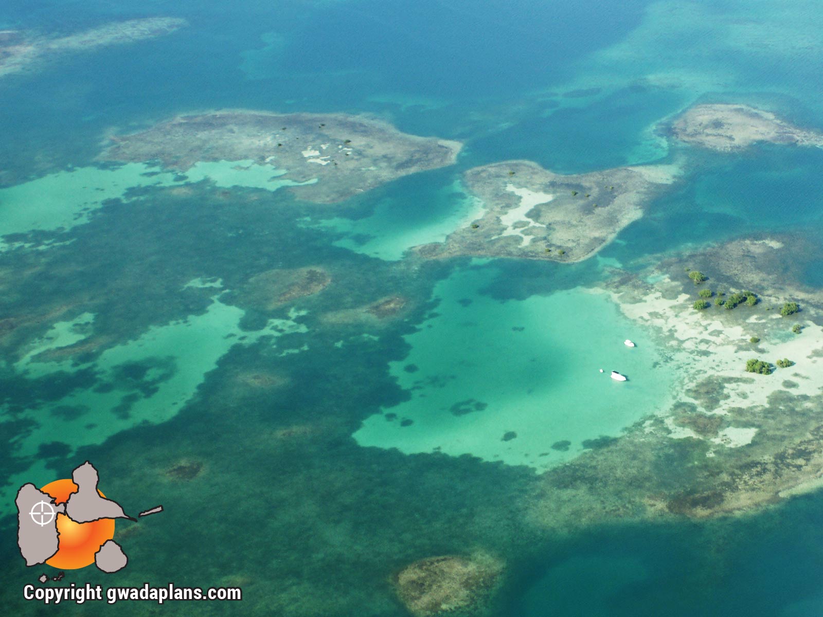La réserve marine vue du ciel