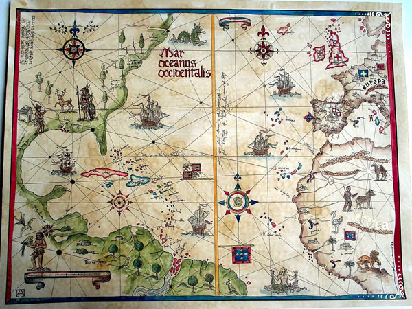 Monde partagé entre Espagne et Portugal