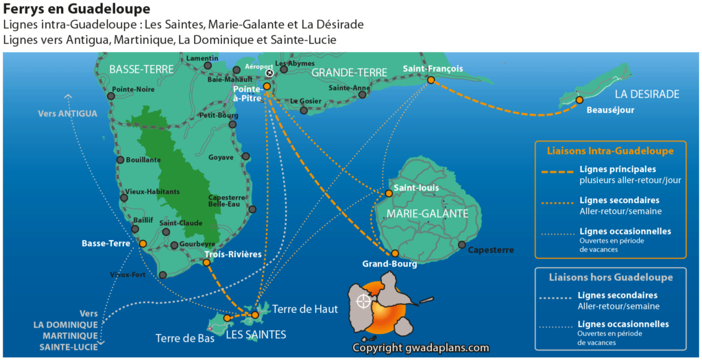 Liaisons des ferrys en Guadeloupe