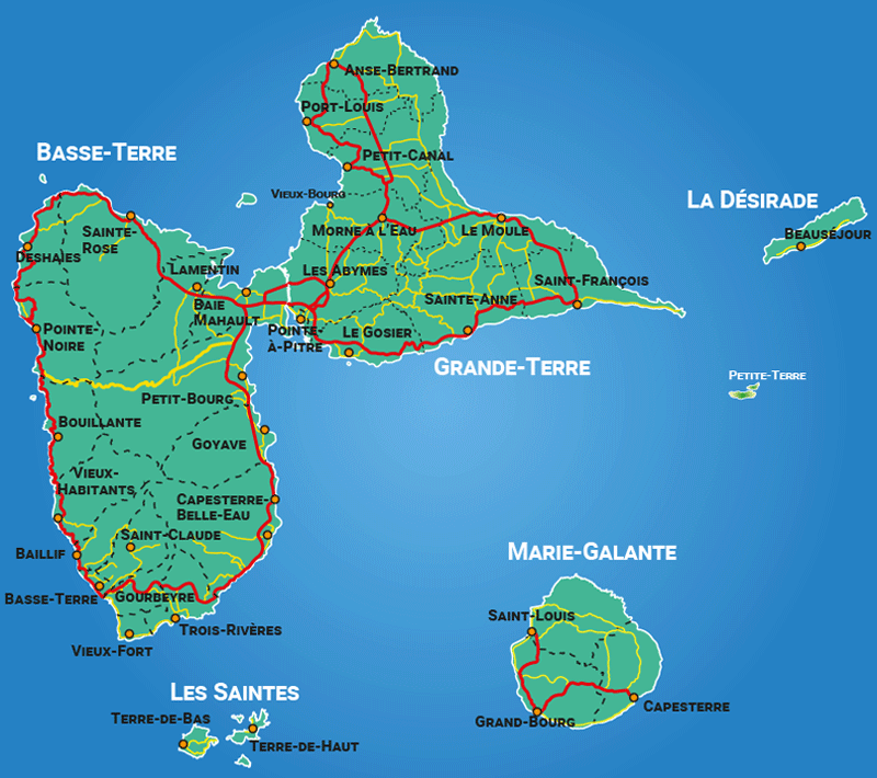 Carte interactive Guadeloupe