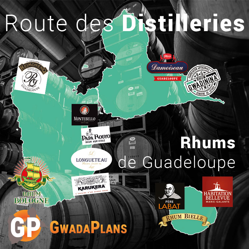 Route des distilleries de rhums en Guadeloupe