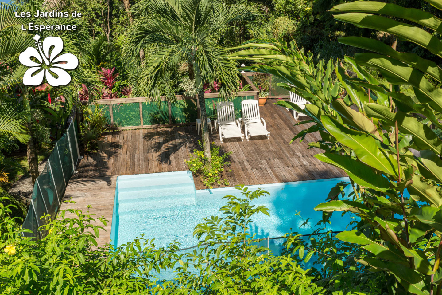 Les Jardins de l'Espérance, vue sur la psicine