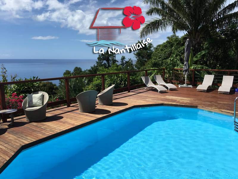Gîte La Nantillaise - Piscine vue mer des Caraïbes