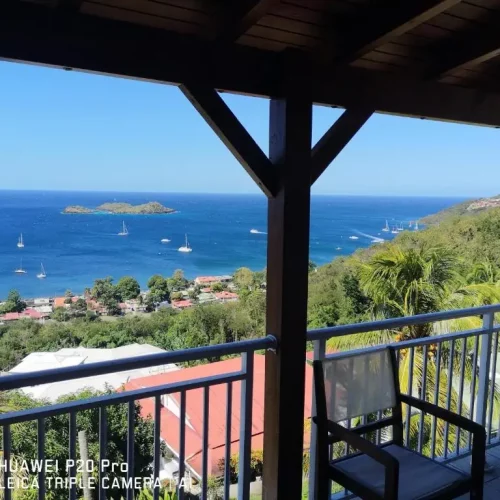 Villa Belle de Nuit à Malendure Terrasse vue mer et ilets pigeon